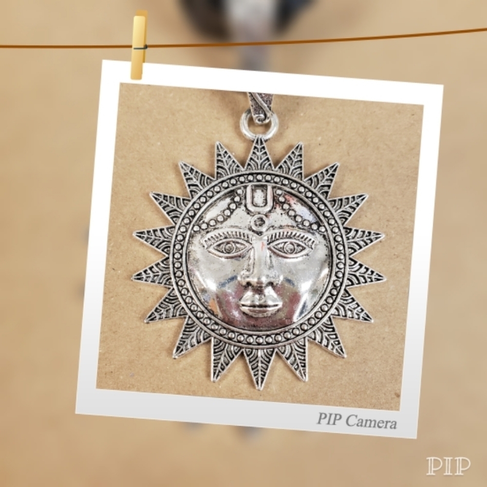 Pewter Sun Necklace